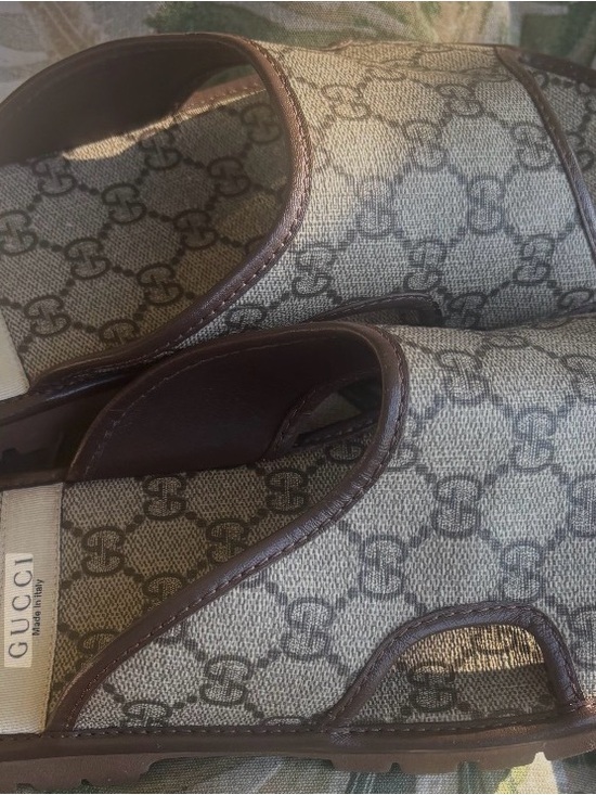 Paolo Gucci Other - Gucci Men’s Brown GG Canvas Slide Sandals size 7